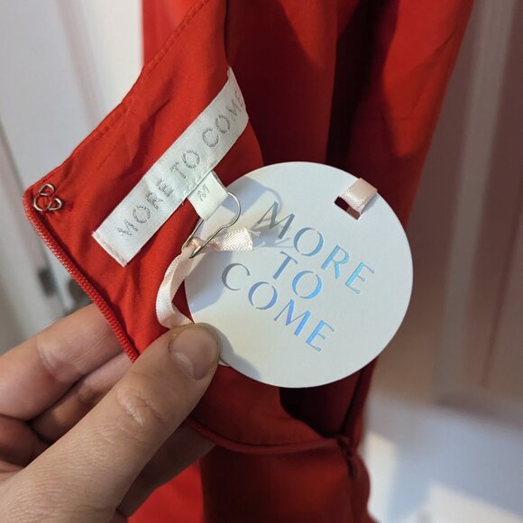 Red mini flare dress with bow back detail - Picture 6 of 6